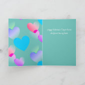 Custom Love Gliding Hearts Valentijnsdag Feestdagen Kaart (Binnen)