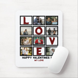 Custom Love Happy Valentines Day 8 Photo Collage Muismat
