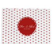 Custom Love Heart Gift Bag voor Koppels Groot Cadeauzakje (Achterkant)