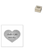 Custom Love Heart Save the Date Rubberstempel (Gestempeld)
