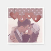 Custom Love Hearts Banner Overset Custom Photo Servet (Voorkant)