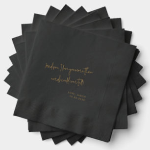 Custom Love Note Handgeschreven Stijl Huwelijksgel Folie Servetten