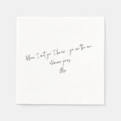 Custom Love Note Upload je eigen handschrift Servet (Voorkant)