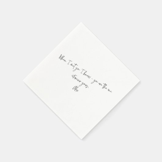 Custom Love Note Upload je eigen handschrift Servet (Hoek)