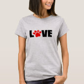 Custom Love Paws Animal Chat Dog T-shirt Design (Devant)