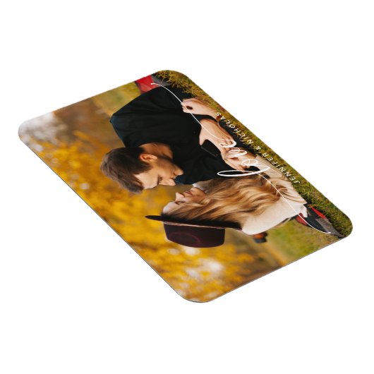 Custom Love Script Photo Magnet Magneet (Rechterzijde)
