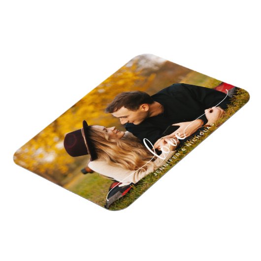 Custom Love Script Photo Magnet Magneet (Linkerzijde)