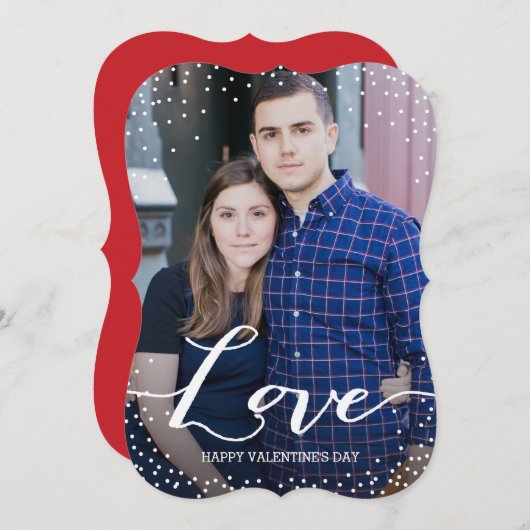 Custom Love Valentine's Day Carte photo (Devant / Derrière)