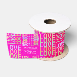 Custom "LOVE" voor bruiloft Jubileum en koppels Lint