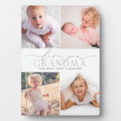 Custom Love You Grandma 4 Photo Collage Plaque (Devant)