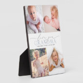 Custom Love You Grandma 4 Photo Collage Plaque (Côté)