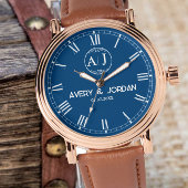Custom lover name initial monogram Personalized Horloge