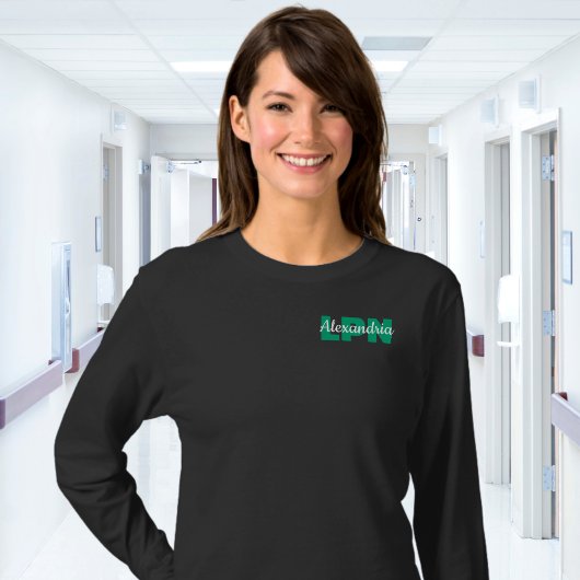 Custom LPN Credentials with Name T-shirt
