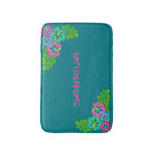 Custom Luau Hawaiian Flowers Badmat (Voorkant Verticaal)