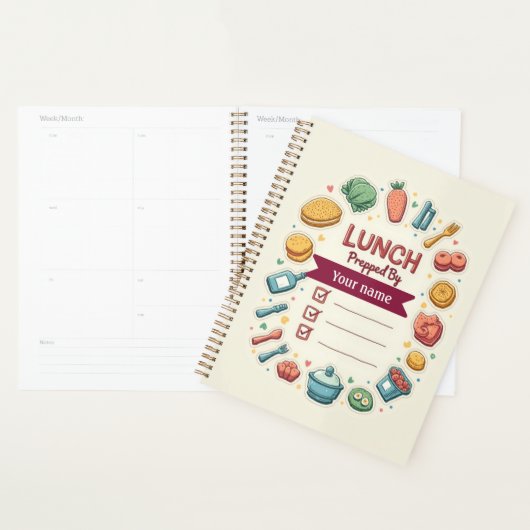 Custom Lunch Prep Label with Name (Devant avec enveloppe)
