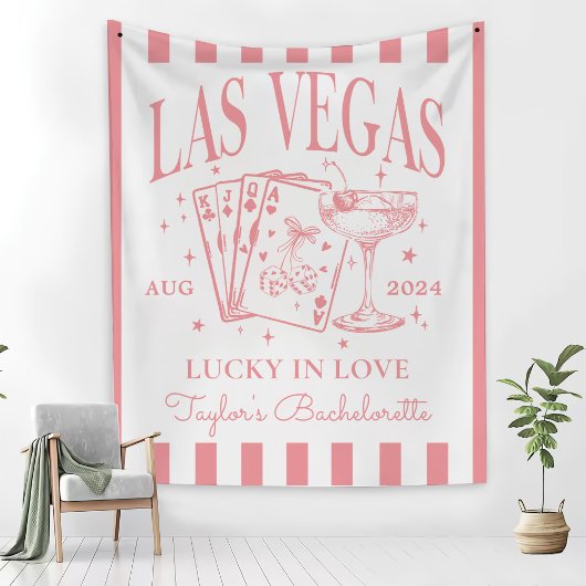 Custom Luxe Las Vegas Bachelorette Party Banner Wandkleed