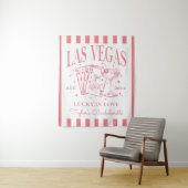 Custom Luxe Las Vegas Bachelorette Party Banner Wandkleed (In situ)
