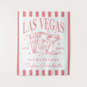 Custom Luxe Las Vegas Bachelorette Party Banner Wandkleed (Voorkant)