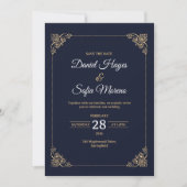 Custom Luxury Gold Wedding Invitation  (Devant)