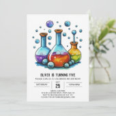 Custom Mad Scientist Gear Verjaardag Kaart (Staand voorkant)