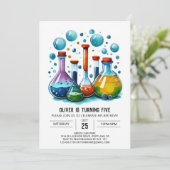 Custom Mad Scientist Whimsy Verjaardag Kaart (Staand voorkant)