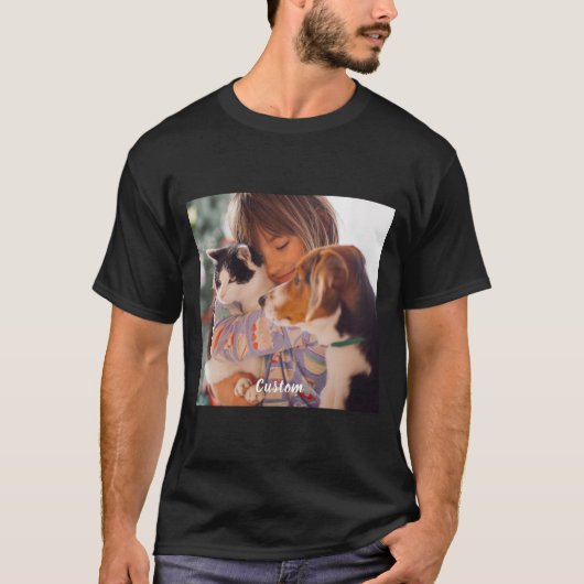 Custom Made /Add Photo and Text T-Shirt (Devant)