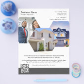 Custom Made Business Thema Vier foto's Flyer (Enkel)