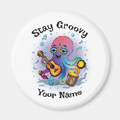 Custom Magnet | Retro Octopus | Name & Text (Devant)