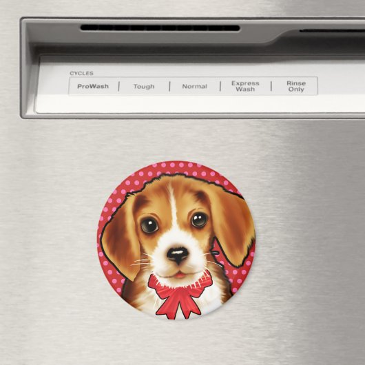 Custom Magnet schattige Beagle pup. Magneet (Insitu (Vaatwasser))