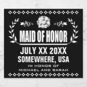 Custom Maid of Honor Bier Etiket (Enkel label)