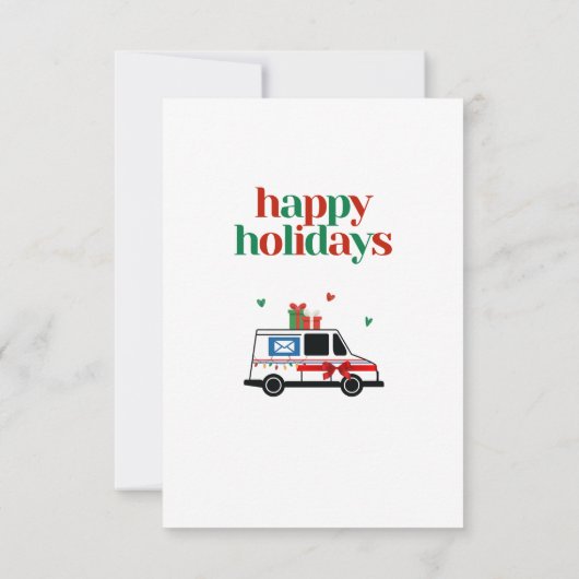 Custom Mail Letter Carrier Dank u kaart (Achterkant)