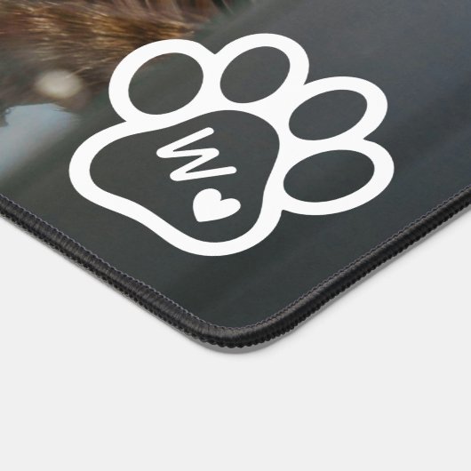 Custom Make Your Own Pet Photo Potrait Monogram Bureaumat (Hoek)