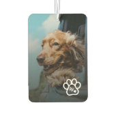 Custom Make Your Own Pet Photo Potrait Monogram Luchtverfrisser (Achterkant)