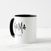 Custom Mama Est 2024 - gepersonaliseerd Mok (Voorkant links)
