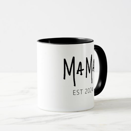 Custom Mama Est 2024 - gepersonaliseerd Mok (Voorkant rechts)