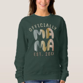 Custom Mama Est. Jaar Schattigee grillige retro bo Trui (Voorkant)