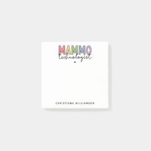Custom Mammo Technologist Mammography Tech Gifts Post-it® Notes