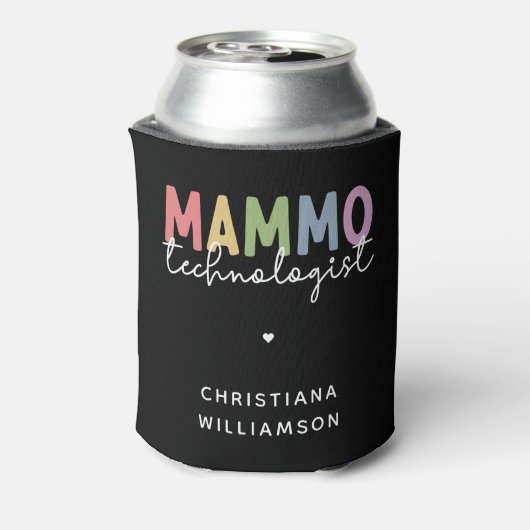Custom Mammo Technoloog Mammografietechnicus Blikjeskoeler (Blikje Achterkant)