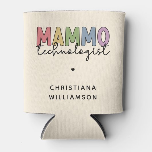 Custom Mammo Technoloog Mammography Tech Blikjeskoeler (Voorkant)