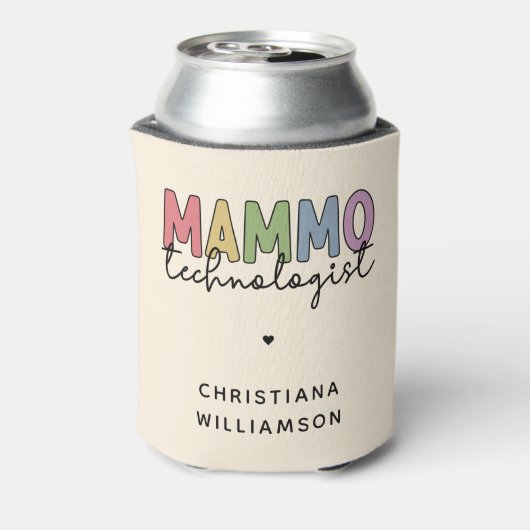 Custom Mammo Technoloog Mammography Tech Blikjeskoeler (Blikje Achterkant)