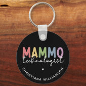 Custom Mammo Technoloog Mammography Tech Sleutelhanger (Voorkant)