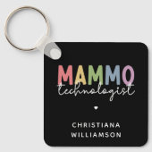 Custom Mammo Technoloog Mammography Tech Sleutelhanger (Voorkant)