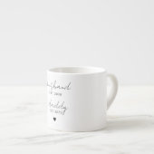 Custom Man & Daddy EST Jaar | minimalistisch Espresso Kop (Voorkant rechts)