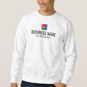 Custom Mannen Modern Elegant Wit Uw Logo Hier Trui (Voorkant)