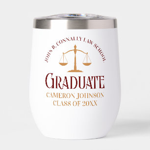 Custom Maroon Law School Afstuderen aandenken