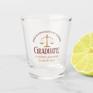 Custom Maroon Law School Afstuderen Herdenking Shot Glas
