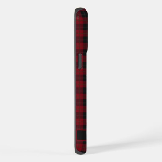 Custom Maroon Rood Groen Zwart geruit patroon iPhone Hoesje (Rechterkant)