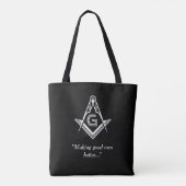 Custom Masonic Gifts | Zwarte Canvas tas van Freem (Achterkant)
