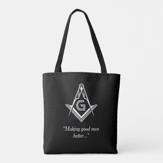 Custom Masonic Gifts | Zwarte Canvas tas van Freem (Achterkant)