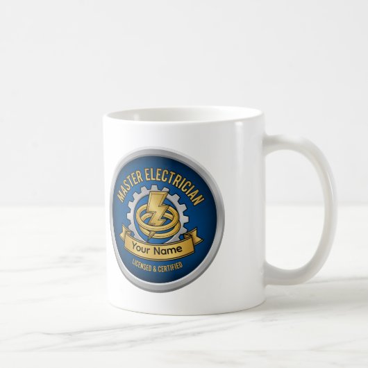 Custom Master Electrician Professional Badge Mug  (Droite)